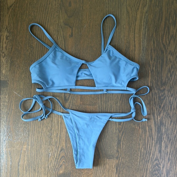 Sanori Swim Other - Sanori Swim Blue Bikini Set Top M Bottom S NWOT Designer Swimwear Resort